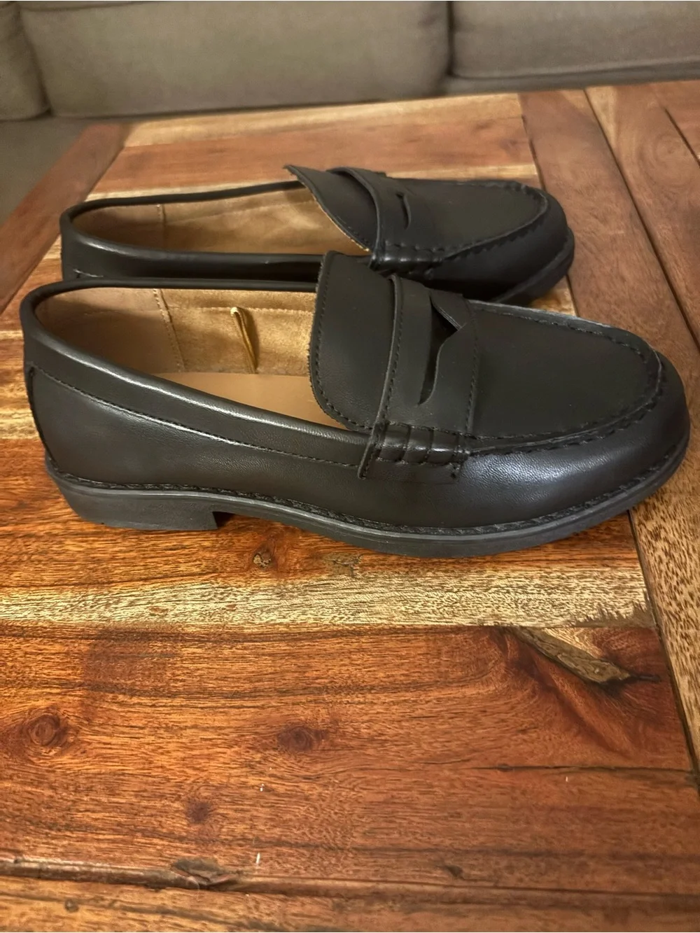 J. Crew Black Kids Penny Loafers